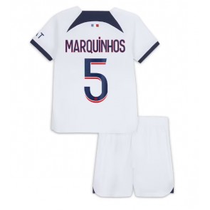 Paris Saint-Germain Marquinhos #5 Udebanesæt Børn 2023-24 Kort ærmer (+ korte bukser)